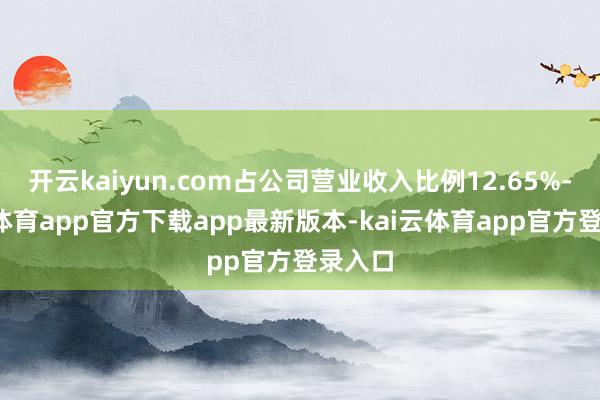 开云kaiyun.com占公司营业收入比例12.65%-kai云体育app官方下载app最新版本-kai云体育app官方登录入口