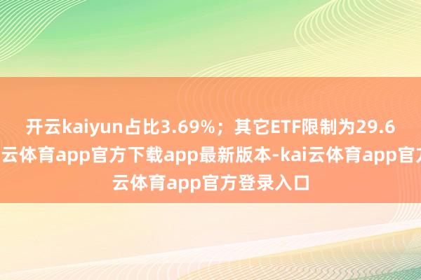 开云kaiyun占比3.69%；其它ETF限制为29.67亿元-kai云体育app官方下载app最新版本-kai云体育app官方登录入口